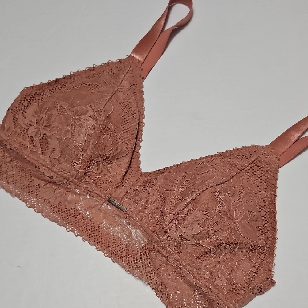 Danskin Lace Bralette in Rust Size M